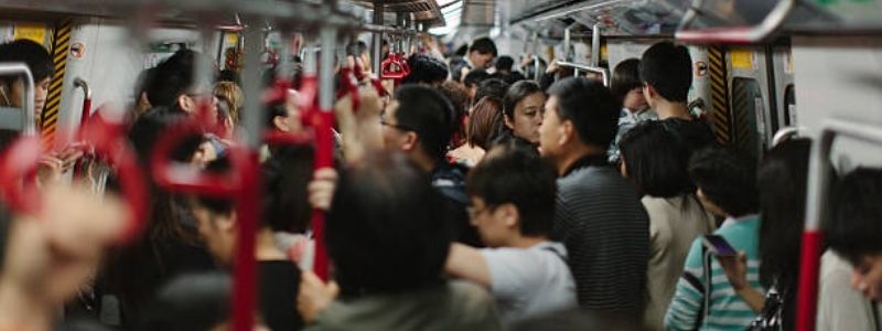 crowded metro cart