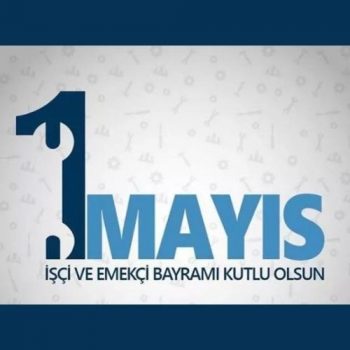 1 Mayis a graphic with turkish saying happy labor day