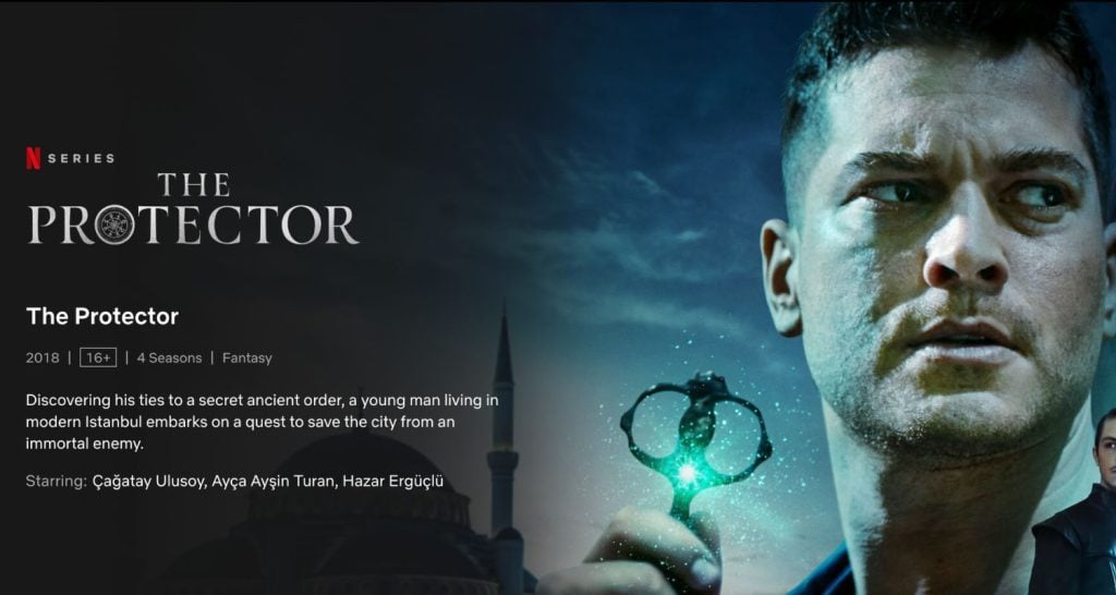protector on Netflix with a shot of Hakan