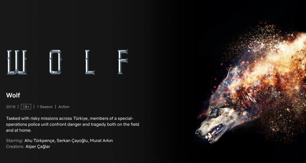 Wolf on Netflix with a photo of a wolf face