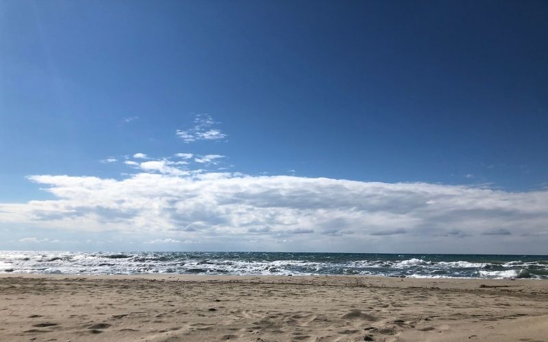 Patara Beach as the waves roll in on a sunny day