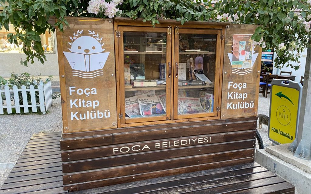 Mini street library with the Foca Belediyesi