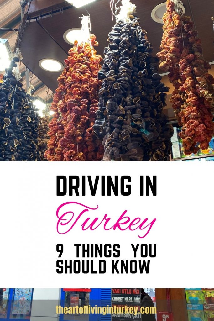 pinterest image with Driving in Turkey -9 things you should know