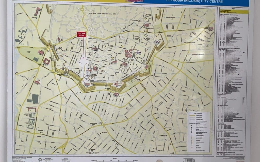 tourist map of Lefkosa