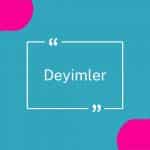 Turkish Sayings Deyimler