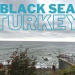 View of Black Sea Turkey from a balcony.