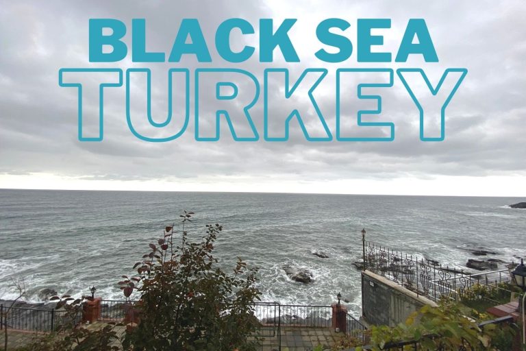 View of Black Sea Turkey from a balcony.