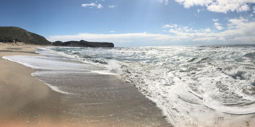 The beach at Patara on the Mediterranean sea.