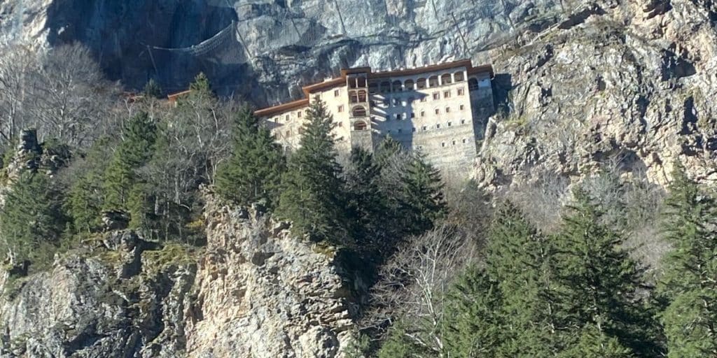 Sumela Monastery tucked away in the mountains