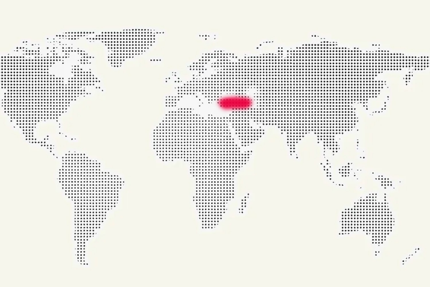 Dotted world map - countries near Turkey