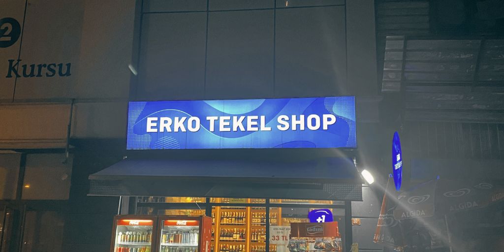 Tekel shop sign otherwise known as a liquor store in Kadıköy, Istanbul, Turkey turkey alcohol age 18