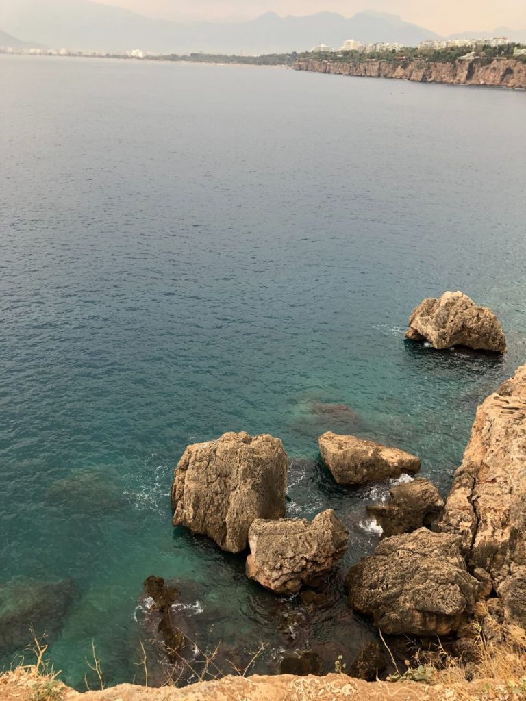 Antalya coastline with it's blue waters and rocky coastline