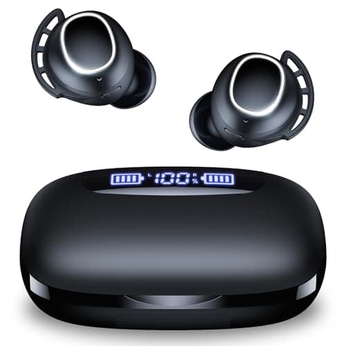 ear buds that have wings to help stay in your ears and a case that allows you to recharge on the go
