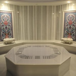 Hamam at the Mercure with the marble slab in the center