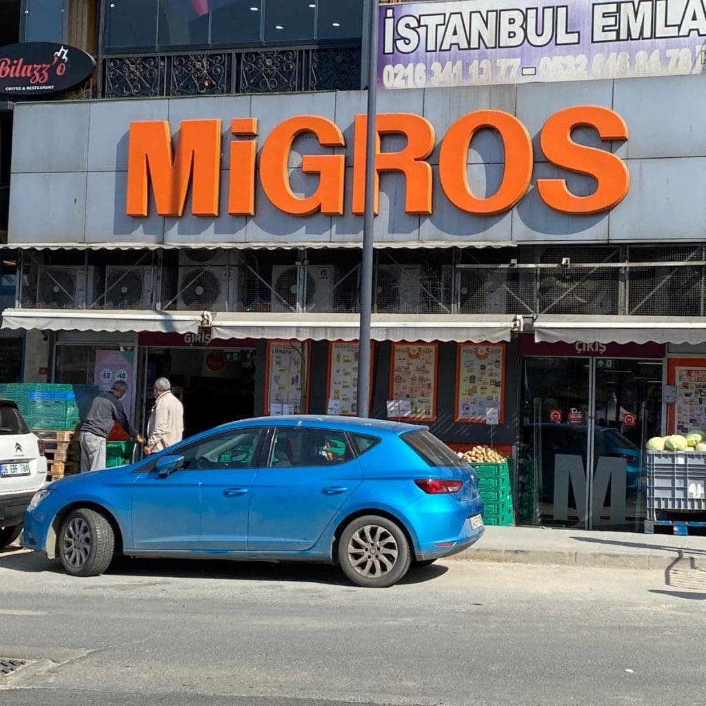Storefront of Migros supermarket