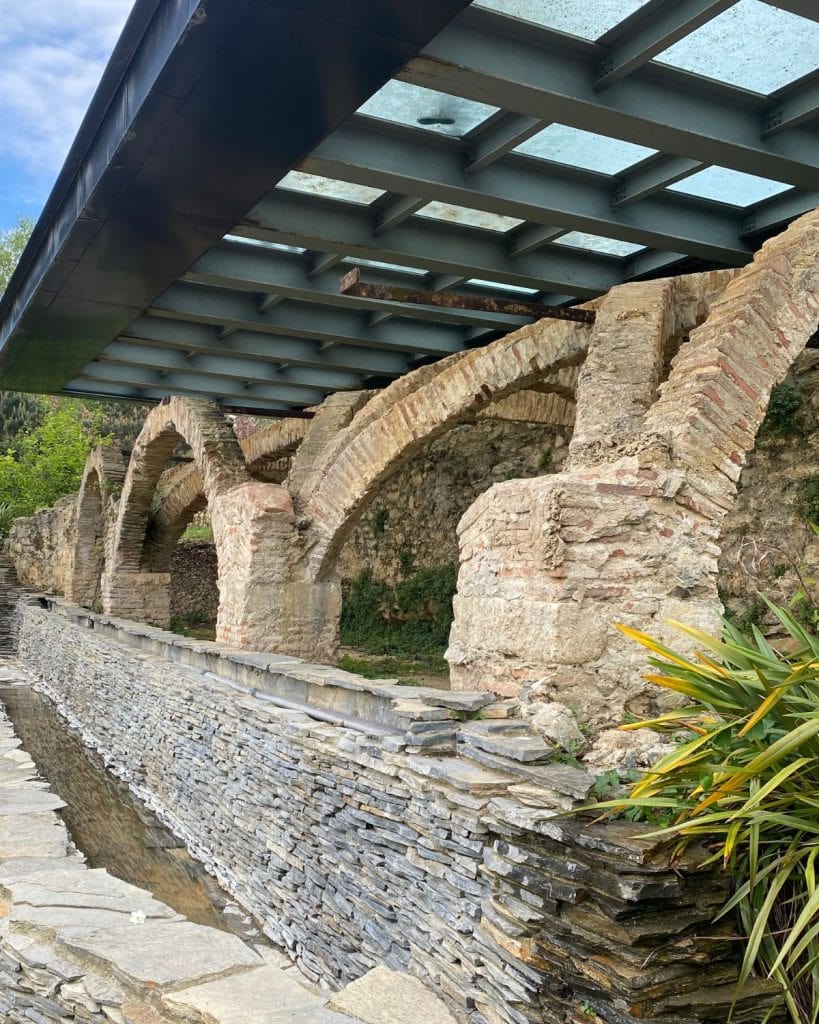 Arches of an ancient building at the Emirgan Park.